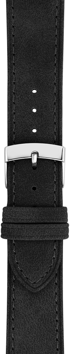 MORELLATO Timo Green Collection Watch Strap 20-18mm Black Recycled Strap Silver Hardware A01X5964E12019CR20 - 