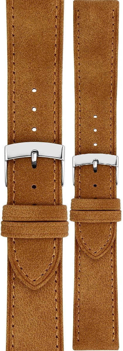 MORELLATO Timo Green Collection Watch Strap 20-18mm Light Brown Recycled Strap Silver Hardware A01X5964E12036CR20 - 