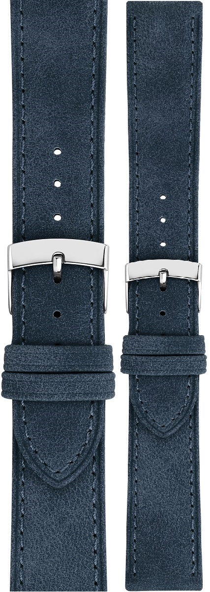 MORELLATO Timo Green Collection Watch Strap 20-18mm Blue Recycled Strap Silver Hardware A01X5964E12062CR20 - 