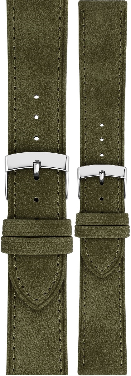 MORELLATO Timo Green Collection Watch Strap 18-16mm Green Recycled Strap Silver Hardware A01X5964E12073CR18 - 1