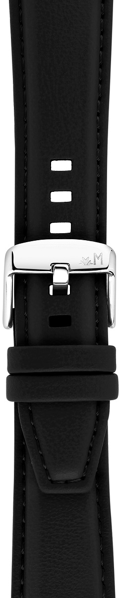 MORELLATO San Remo Sport Water Resistant Watch Strap 22-18mm Black Technical Leather Strap Silver Hardware A01X5967432019CR22 - 