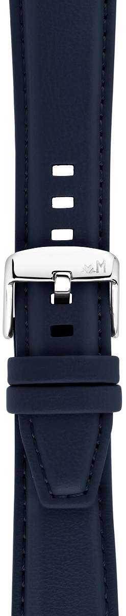MORELLATO San Remo Sport Water Resistant Watch Strap 22-18mm Blue Technical Leather Strap Silver Hardware A01X5967432062CR22 - 2