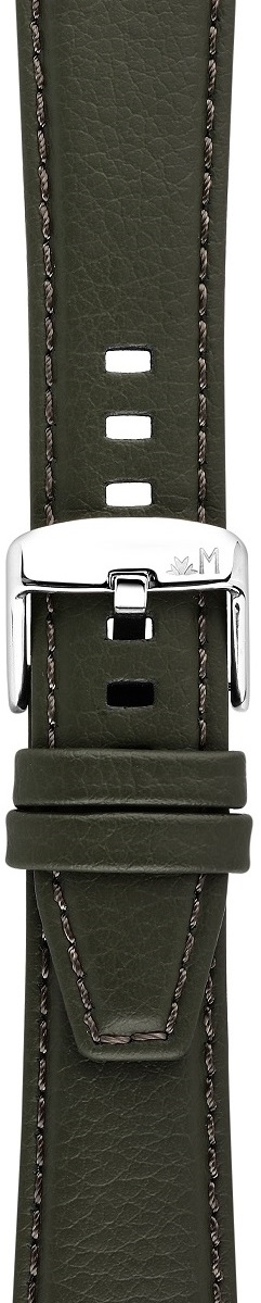 MORELLATO San Remo Sport Water Resistant Watch Strap 22-18mm Green Technical Leather Strap Silver Hardware A01X5967432072CR22 - 