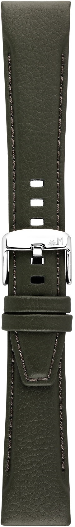 MORELLATO San Remo Sport Water Resistant Watch Strap 22-18mm Green Technical Leather Strap Silver Hardware A01X5967432072CR22 - 3