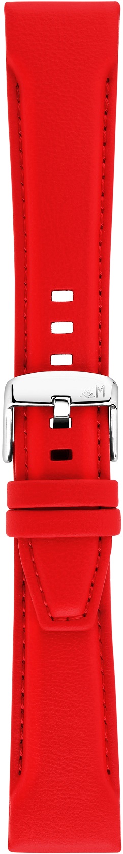 MORELLATO San Remo Sport Water Resistant Watch Strap 22-18mm Red Technical Leather Strap Silver Hardware A01X5967432083CR22 - 3