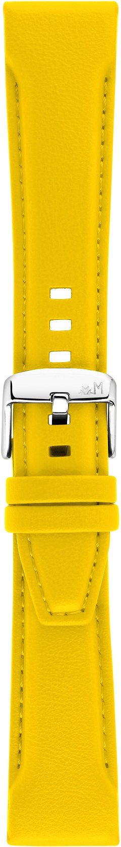 MORELLATO San Remo Sport Water Resistant Watch Strap 20-18mm Yellow Technical Leather Strap Silver Hardware A01X5967432097CR20 - 3