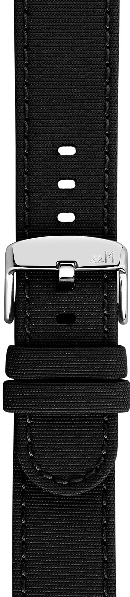 MORELLATO Viareggio Sport Water Resistant Watch Strap 20-20mm Black Recycled Strap Silver Hardware A01X5969E13019CR20 - 