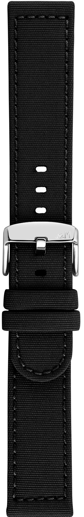 MORELLATO Viareggio Sport Water Resistant Watch Strap 20-20mm Black Recycled Strap Silver Hardware A01X5969E13019CR20 - 3
