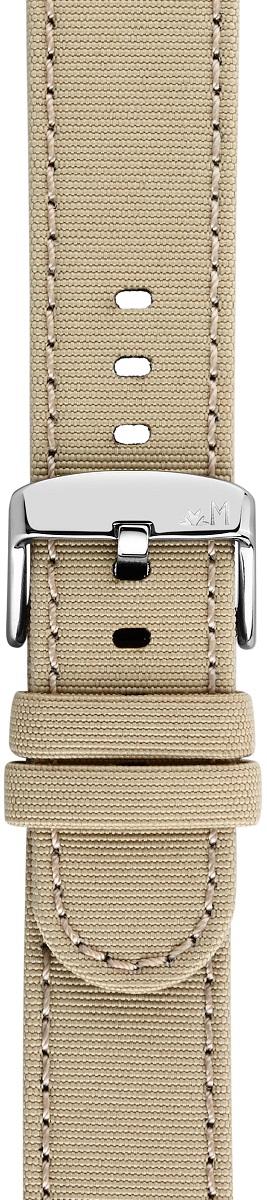 MORELLATO Viareggio Sport Water Resistant Watch Strap 22-22mm Beige Recycled Strap Silver Hardware A01X5969E13026CR22 - 