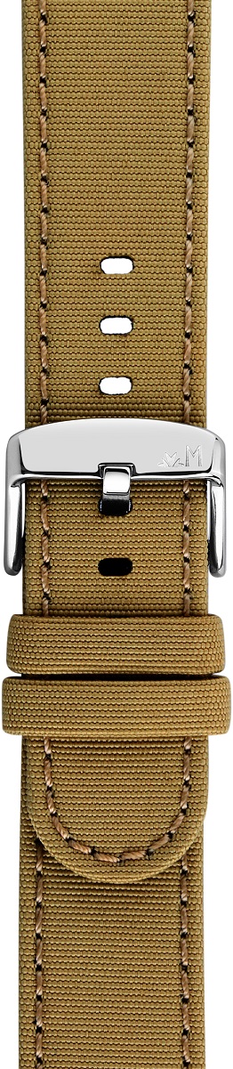 MORELLATO Viareggio Sport Water Resistant Watch Strap 22-22mm Light Brown Recycled Strap Silver Hardware A01X5969E13036CR22 - 
