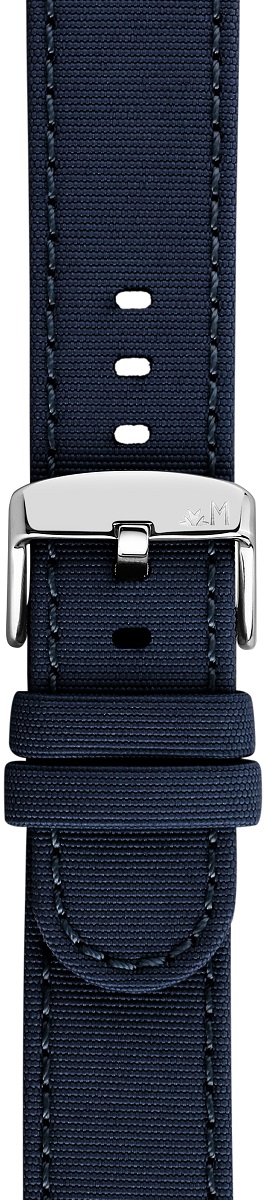MORELLATO Viareggio Sport Water Resistant Watch Strap 22-22mm Blue Recycled Strap Silver Hardware A01X5969E13064CR22 - 2