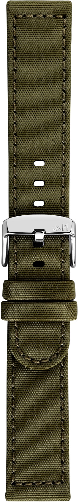 MORELLATO Viareggio Sport Water Resistant Watch Strap 22-22mm Olive Green Recycled Strap Silver Hardware A01X5969E13073CR22 - 3