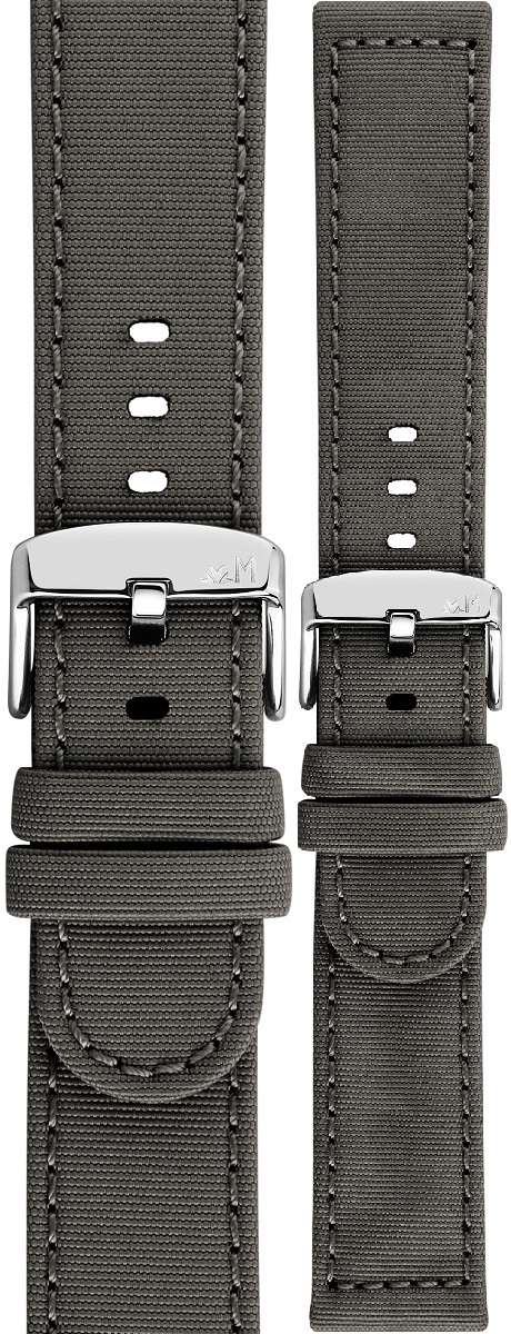 MORELLATO Viareggio Sport Water Resistant Watch Strap 22-22mm Grey Recycled Strap Silver Hardware A01X5969E13092CR22 - 