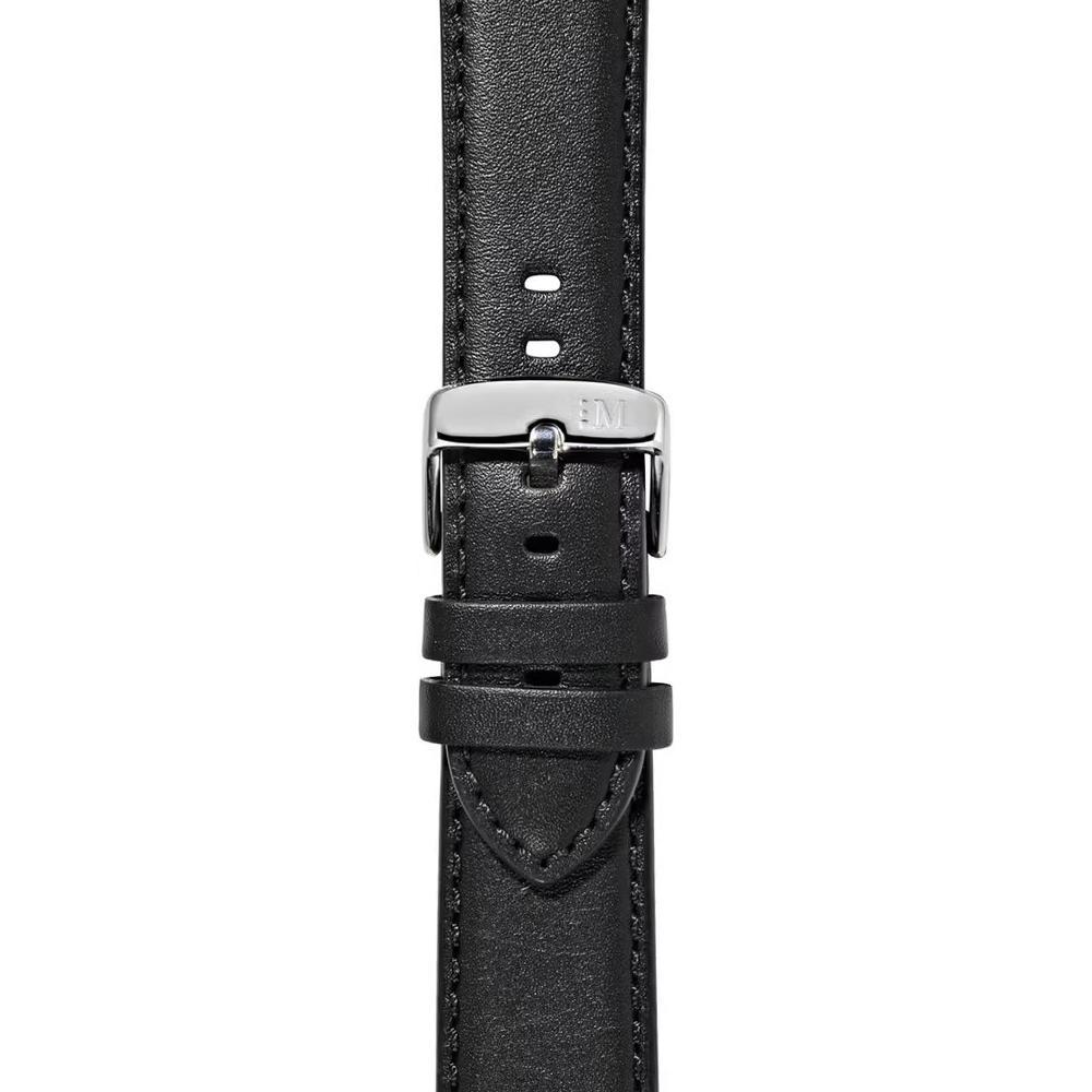 MORELLATO Croquet Water Resistant Watch Strap 20-18mm Black Nappa Leather Silver Hardware A01X5976C03019CR20 - 