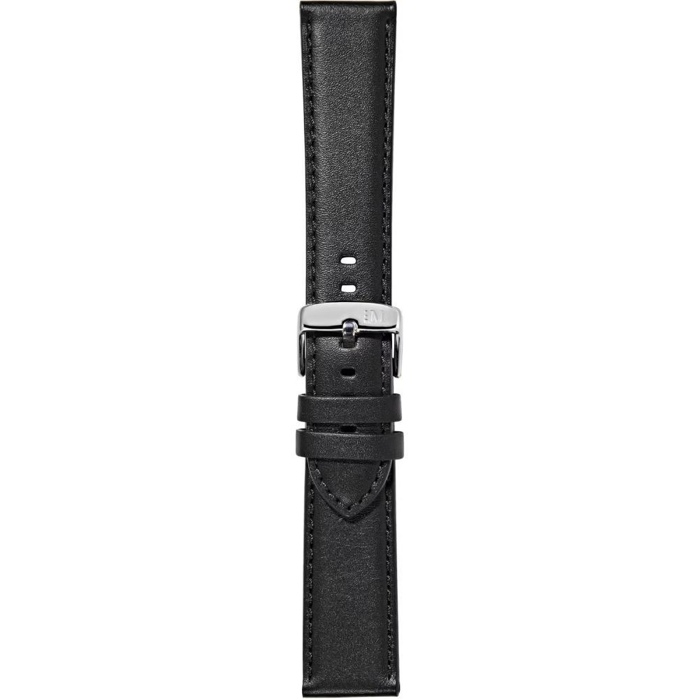 MORELLATO Croquet Water Resistant Watch Strap 20-18mm Black Nappa Leather Silver Hardware A01X5976C03019CR20 - 3