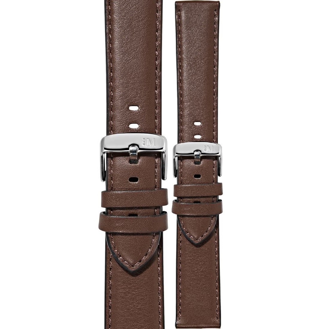 MORELLATO Croquet Water Resistant Watch Strap 22-20mm Brown Nappa Leather Silver Hardware A01X5976C03034CR22 - 