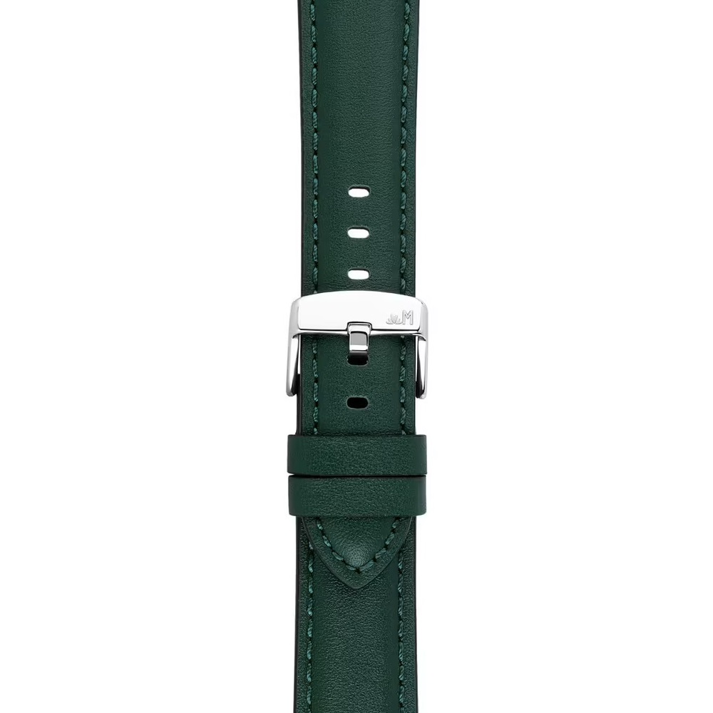 MORELLATO Croquet Water Resistant Watch Strap 22-20mm Forest Green Nappa Leather Silver Hardware A01X5976C03075CR22 - 