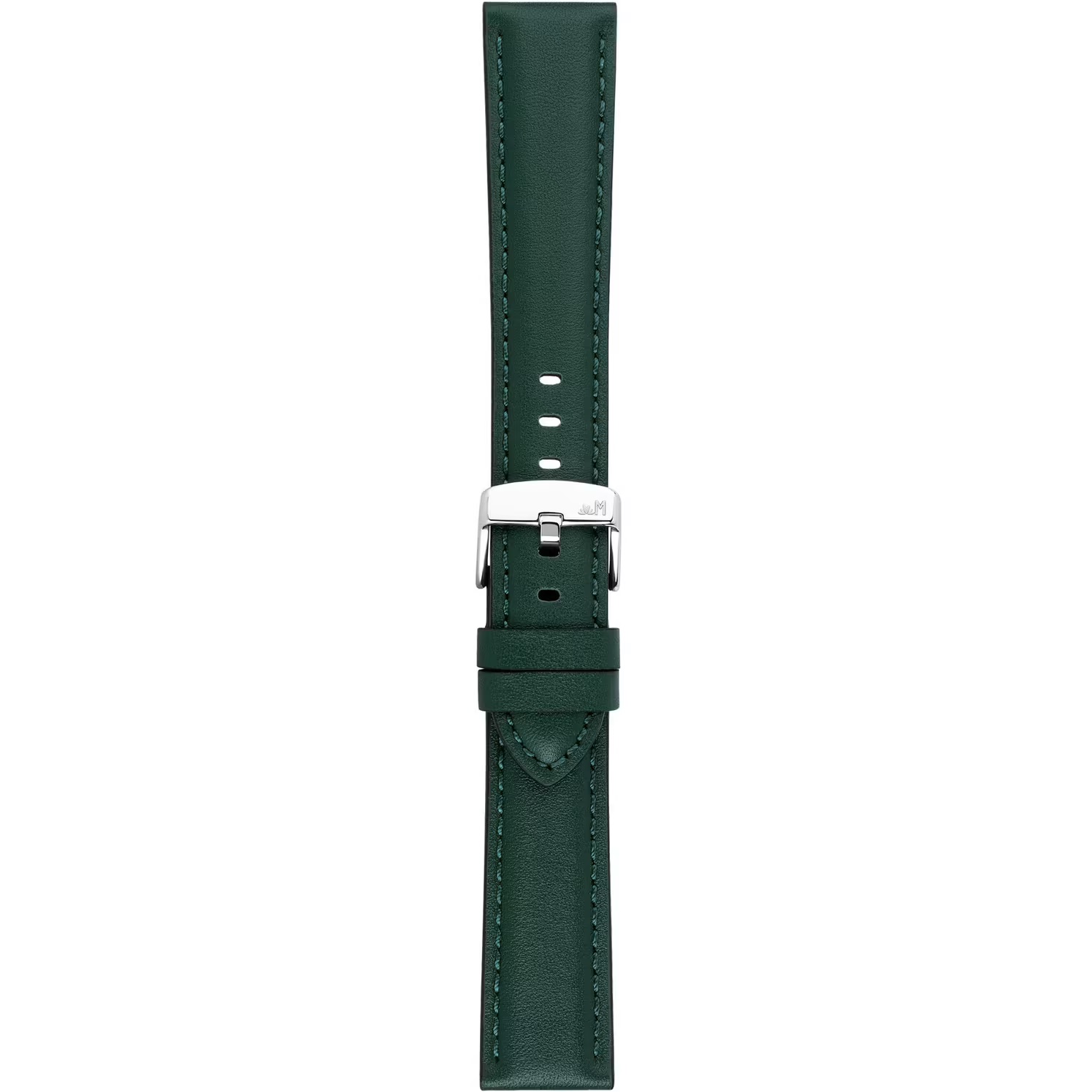 MORELLATO Croquet Water Resistant Watch Strap 20-18mm Forest Green Nappa Leather Silver Hardware A01X5976C03075CR20 - 3