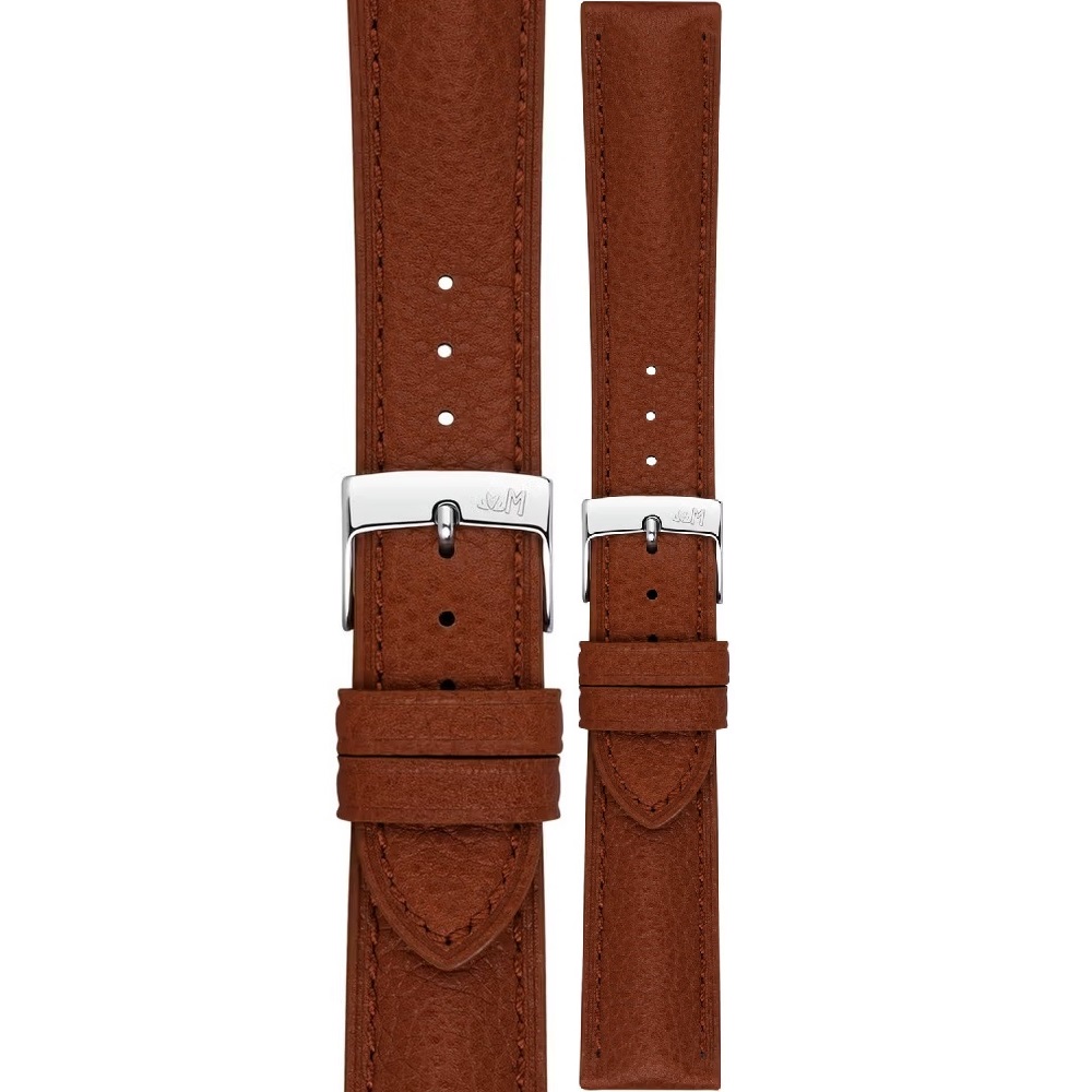 MORELLATO Hornet Watch Strap 20-18mm Light Brown Leather Silver Hardware A01X6078E31041CR20 - 