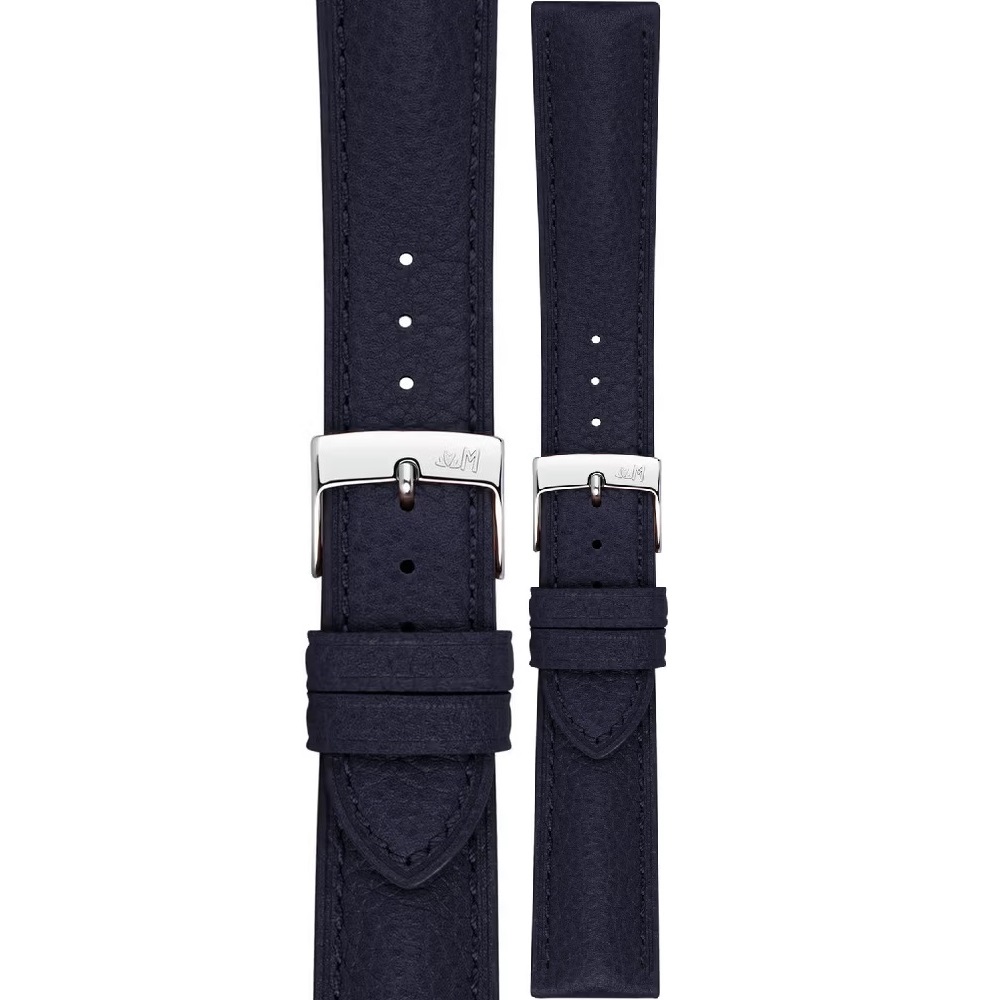 MORELLATO Hornet Watch Strap 20-18mm Blue Leather Silver Hardware A01X6078E31064CR20 - 