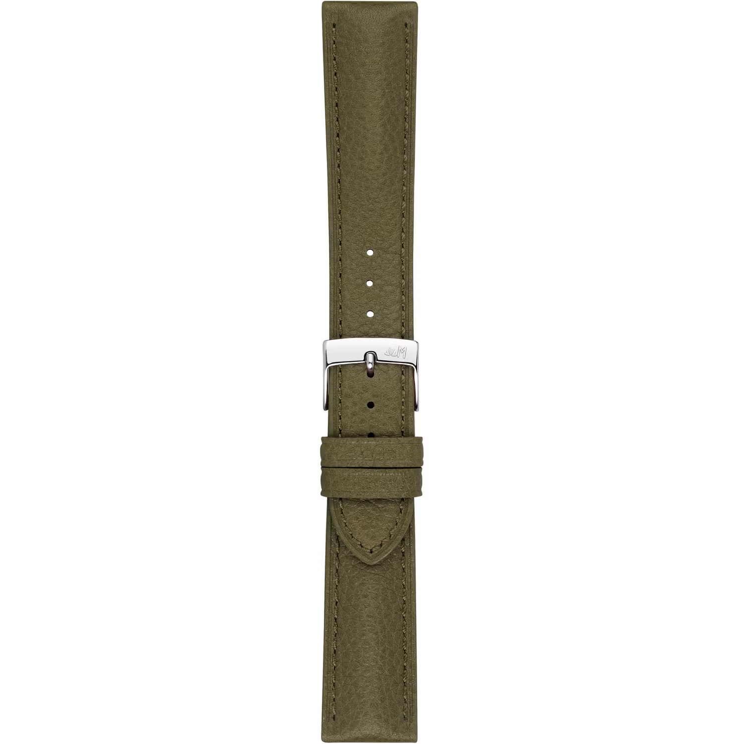 MORELLATO Hornet Watch Strap 20-18mm Olive Green Leather Silver Hardware A01X6078E31078CR20 - 3