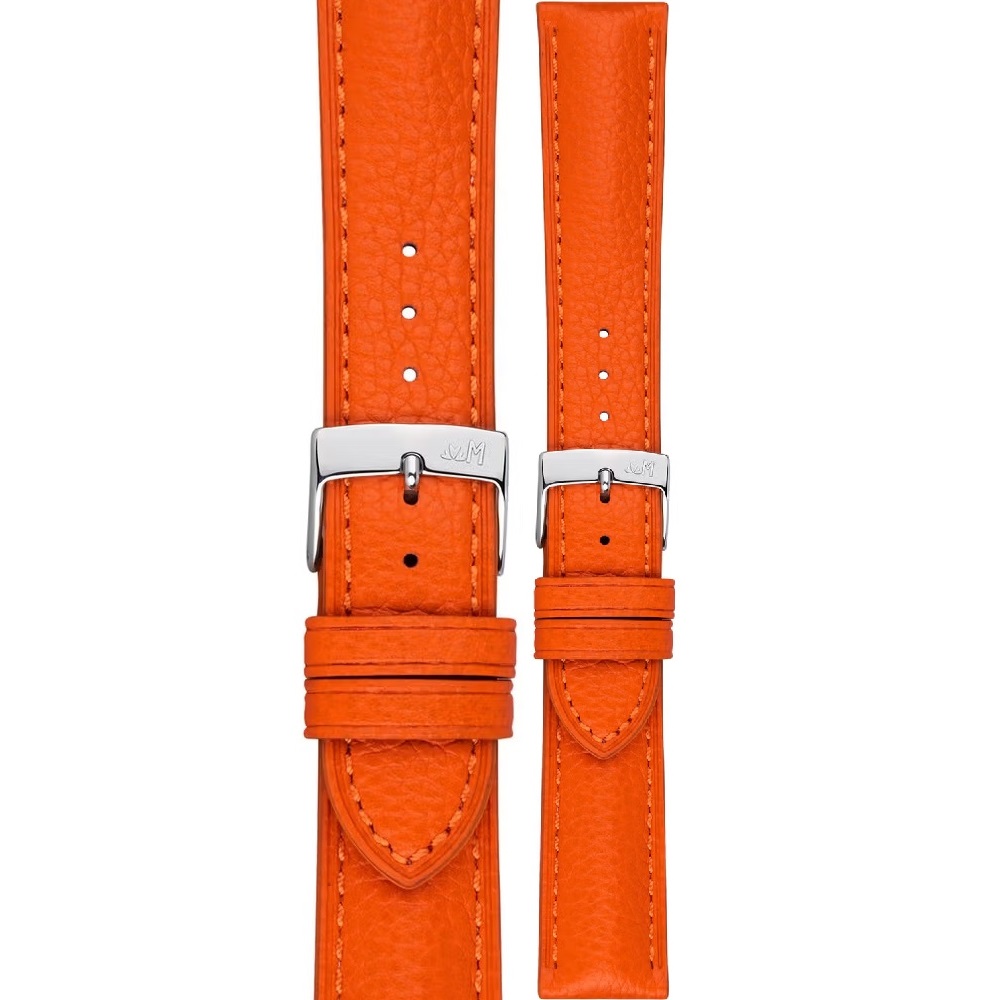 MORELLATO Hornet Watch Strap 20-18mm Orange Leather Silver Hardware A01X6078E31086CR20 - 