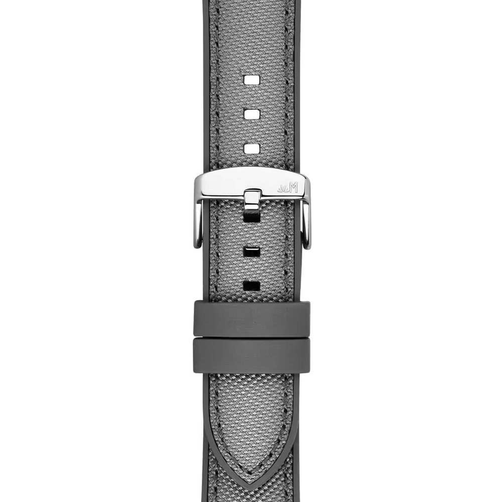 MORELLATO Stintino Water Resistant Watch Strap 22-20mm Grey Rubber & Fabric Silver Buckle A01X6082E35093CR22 - 