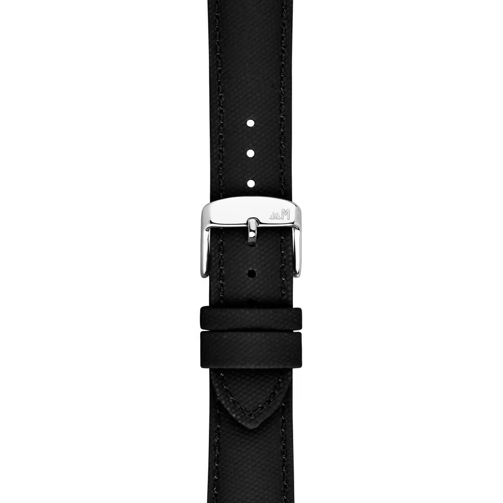 MORELLATO Ponza Water Resistant Watch Strap 22-20mm Black Recycled Fabric Silver Buckle A01X6083E36019CR22 - 