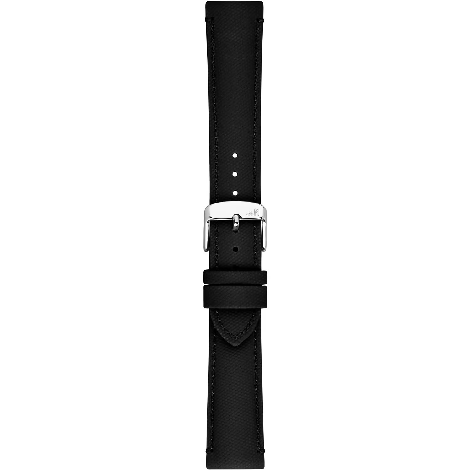 MORELLATO Ponza Water Resistant Watch Strap 18-16mm Black Recycled Fabric Silver Buckle A01X6083E36019CR18 - 3