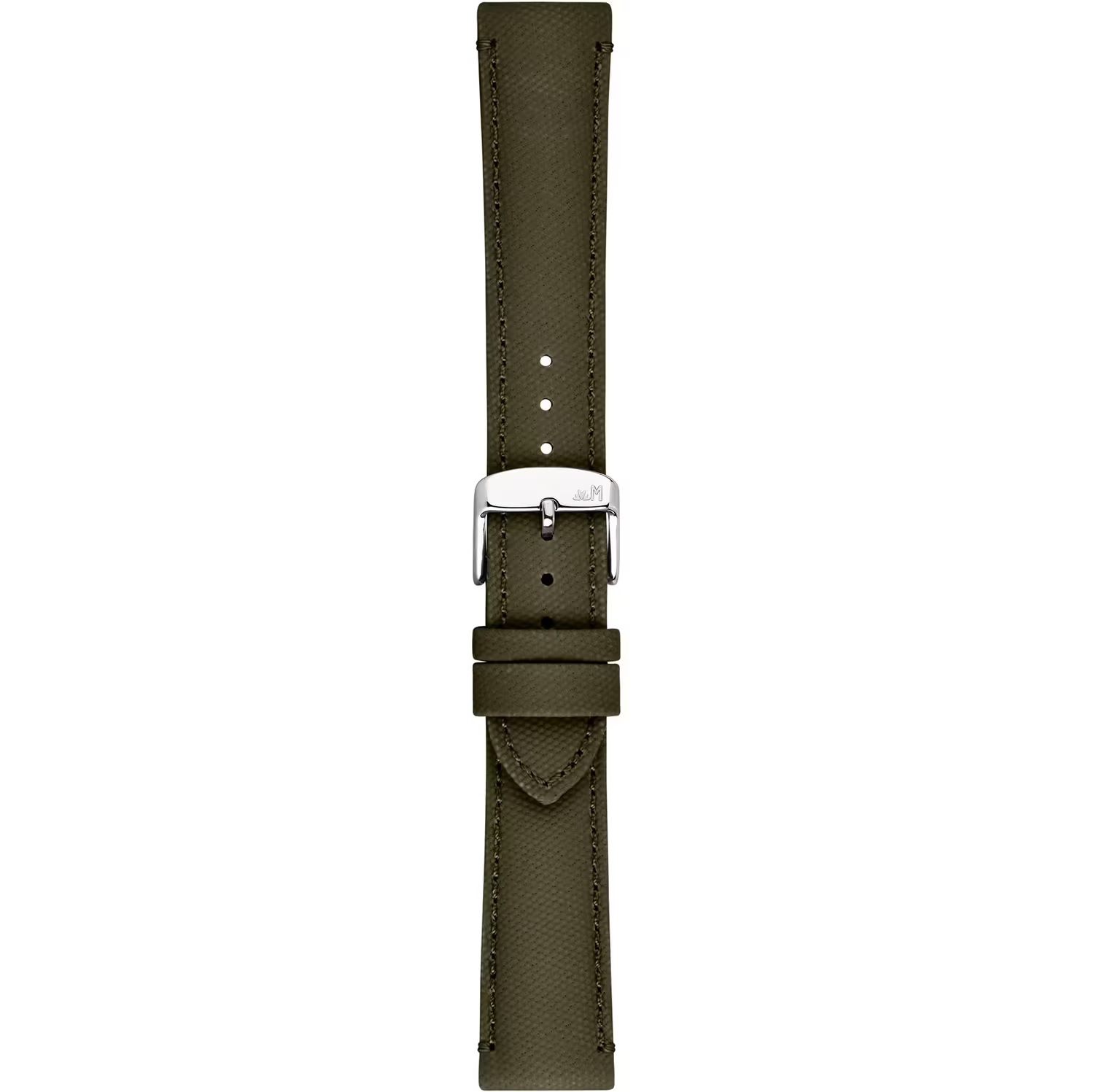 MORELLATO Ponza Water Resistant Watch Strap 18-16mm Olive Green Recycled Fabric Silver Buckle A01X6083E36073CR18 - 3