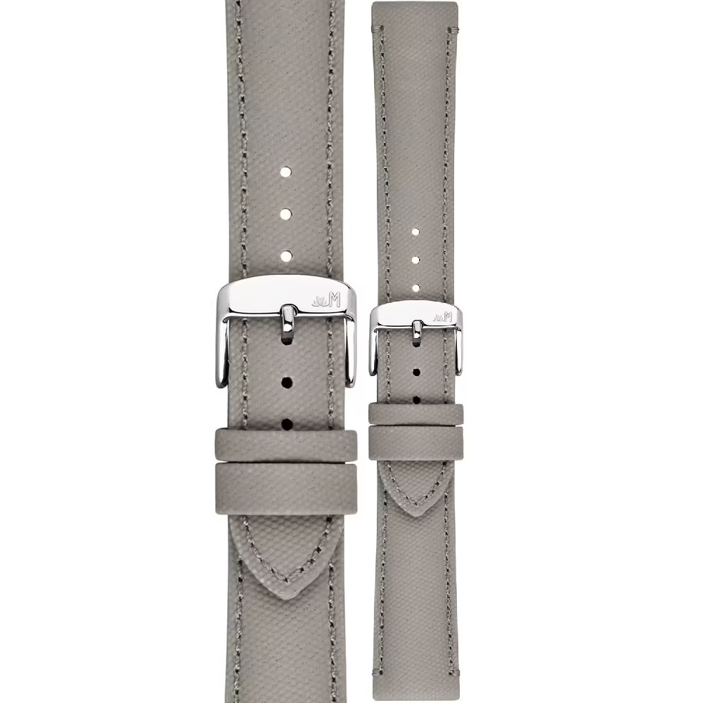 MORELLATO Ponza Water Resistant Watch Strap 18-16mm Grey Recycled Fabric Silver Buckle A01X6083E36093CR18 - 