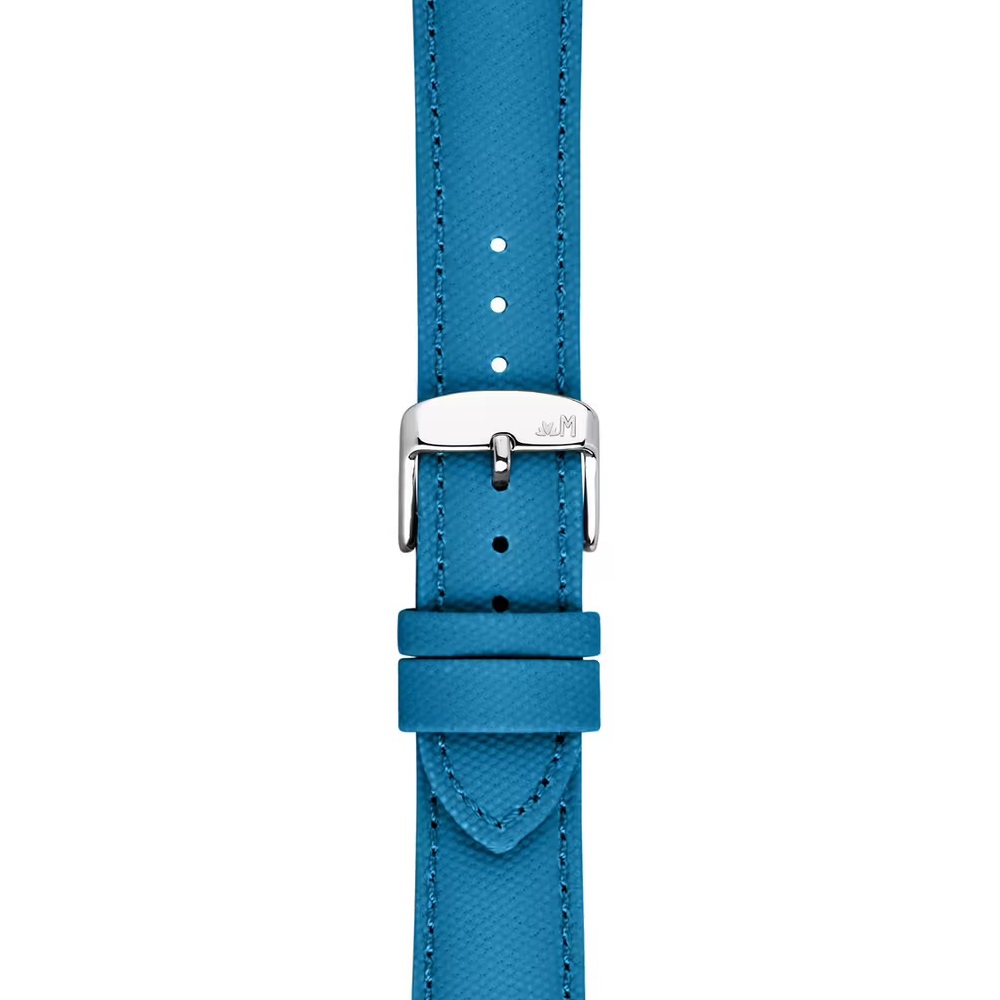 MORELLATO Ponza Water Resistant Watch Strap 18-16mm Light Blue Recycled Fabric Silver Buckle A01X6083E36166CR18 - 