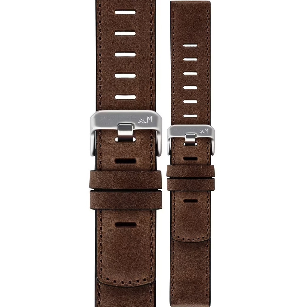 MORELLATO Bit Watch Strap 18mm Brown Calf Leather Silver Hardware A01X6084E39032SB18 - 