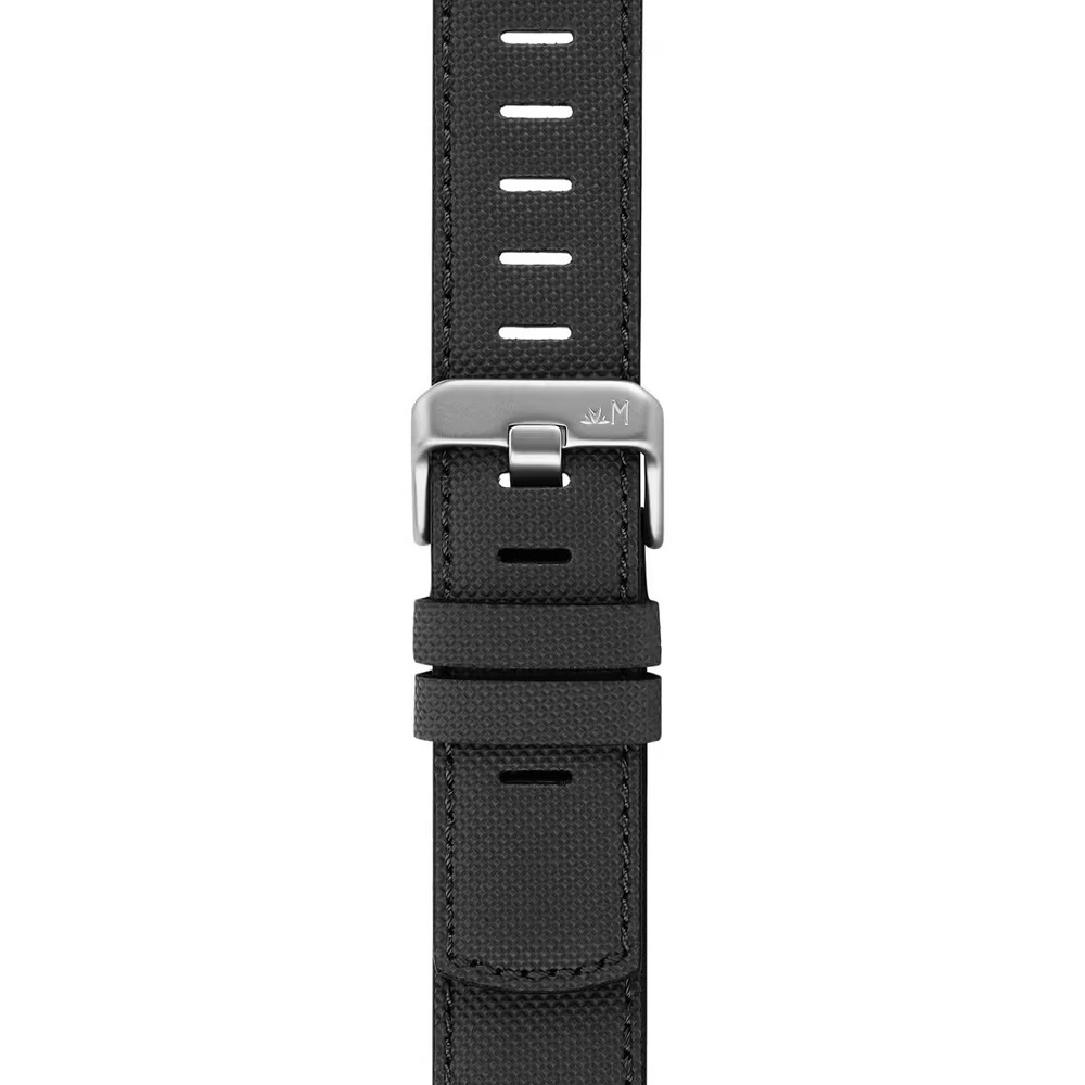 MORELLATO Bit Watch Strap 18mm Black Coated Leather Silver Hardware A01X6084E39119SB18 - 2