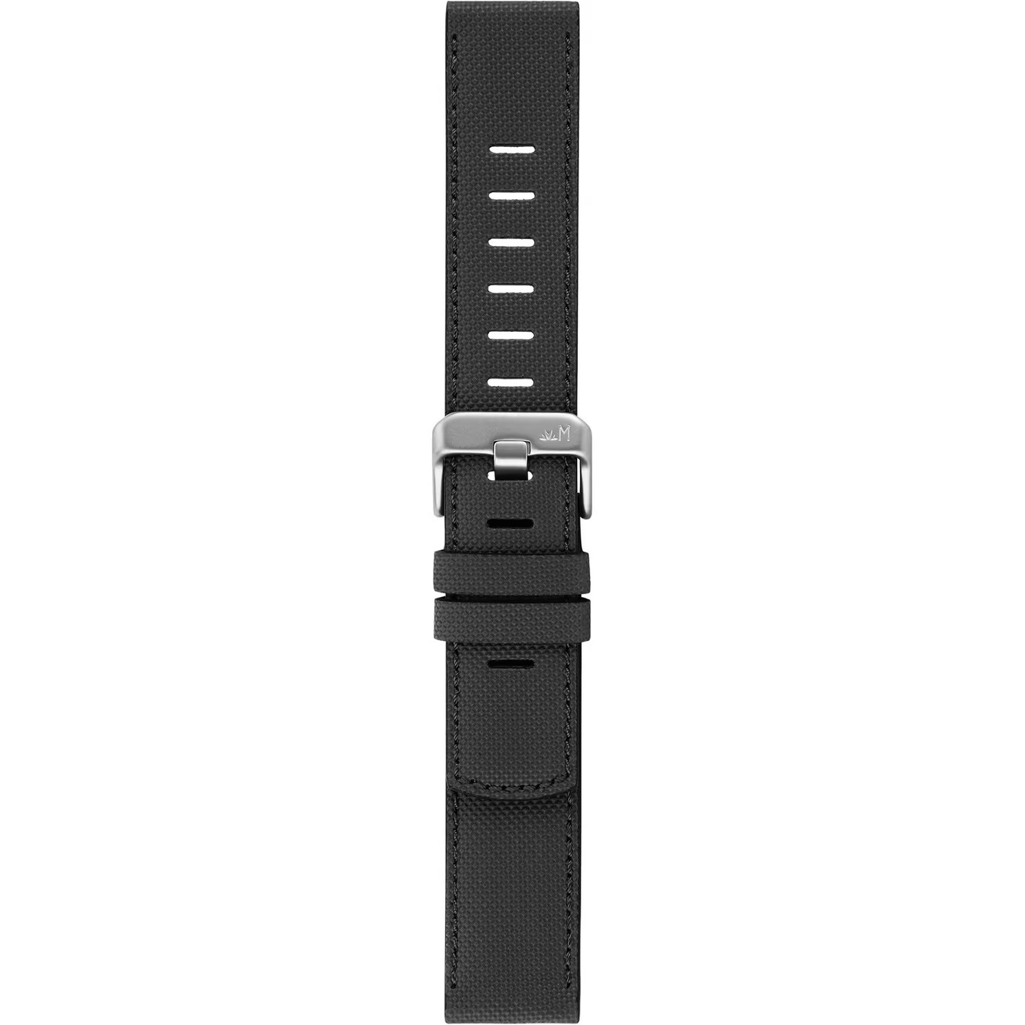 MORELLATO Bit Watch Strap 18mm Black Coated Leather Silver Hardware A01X6084E39119SB18 - 3