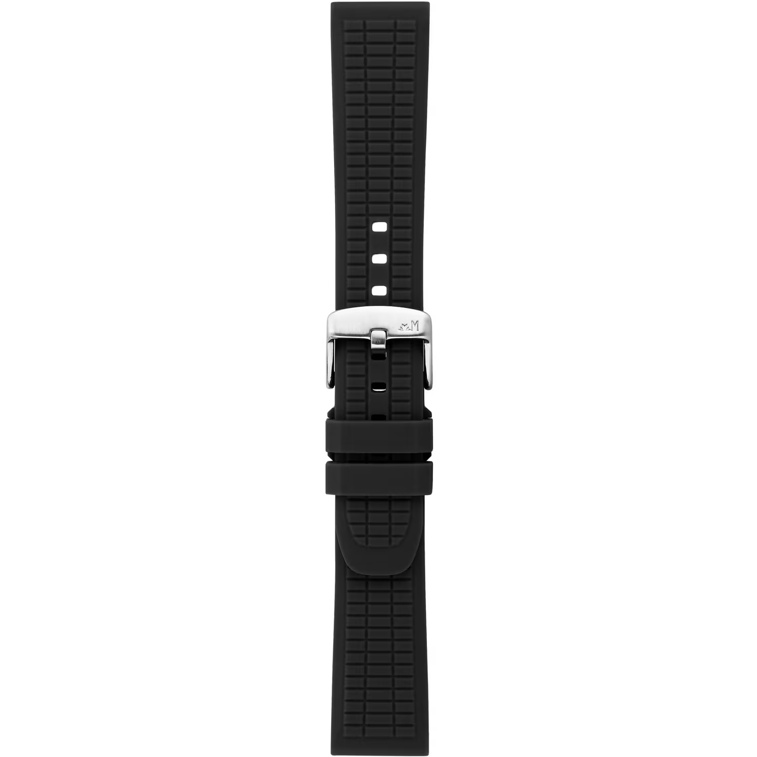MORELLATO Tanaro Smartwatch Strap 20-18mm Black Silicone Silver Hardware A01X6085187019ST20 - 3