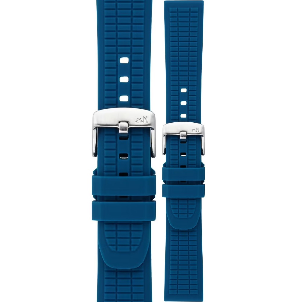 MORELLATO Tanaro Smartwatch Strap 20-18mm Blue Silicone Silver Hardware A01X6085187065ST20 - 