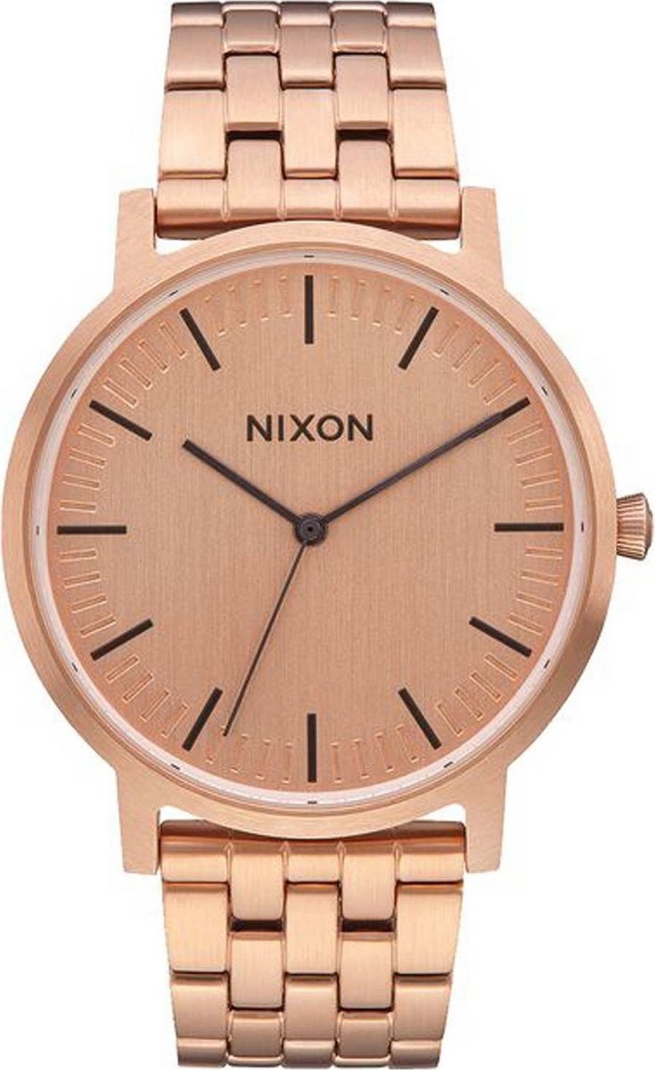 NIXON The Porter Three Hands 40mm Rose Gold Stainless Steel Bracelet A1057-897-00 - 