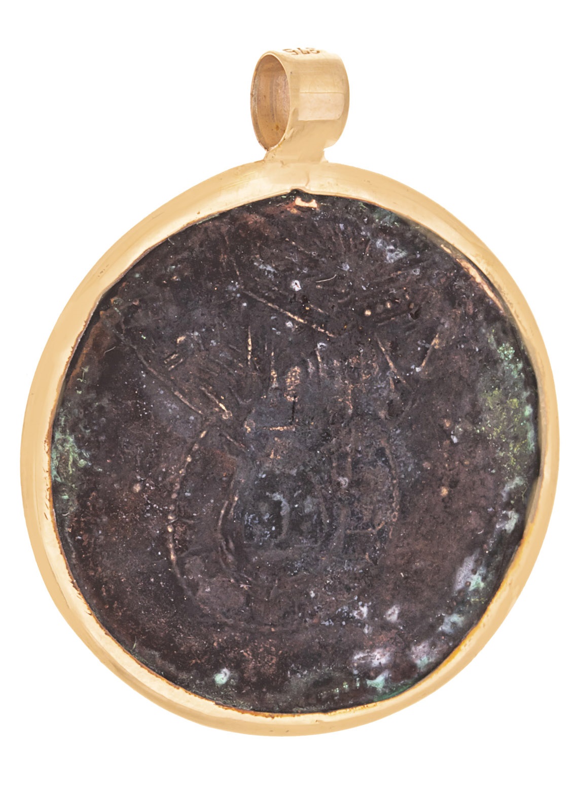 ΚΩΝΣΤΑΝΤΙΝΑΤΟ Φυλαχτο Χειροποίητο SENZIO Collection από Κ9 Κίτρινο Χρυσό AG15.K9 - 3
