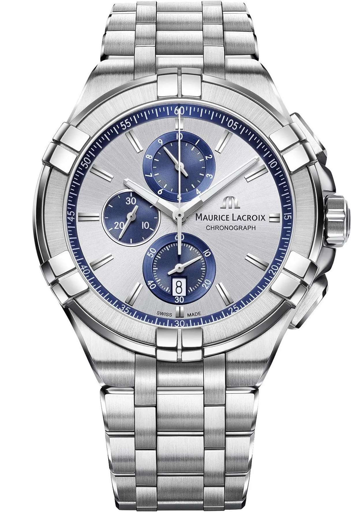 MAURICE LACROIX Aikon Quartz Chronograph 44mm Silver Stainless Steel Bracelet AI1018-SS002-131-1 - 