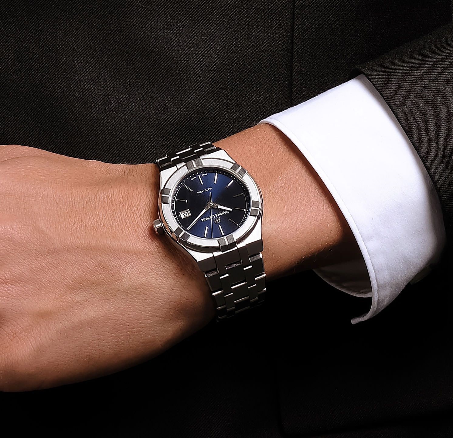 MAURICE LACROIX Aikon Quartz Blue Dial 40mm Silver Stainless Steel Bracelet AI1108-SS002-430-1 - 4