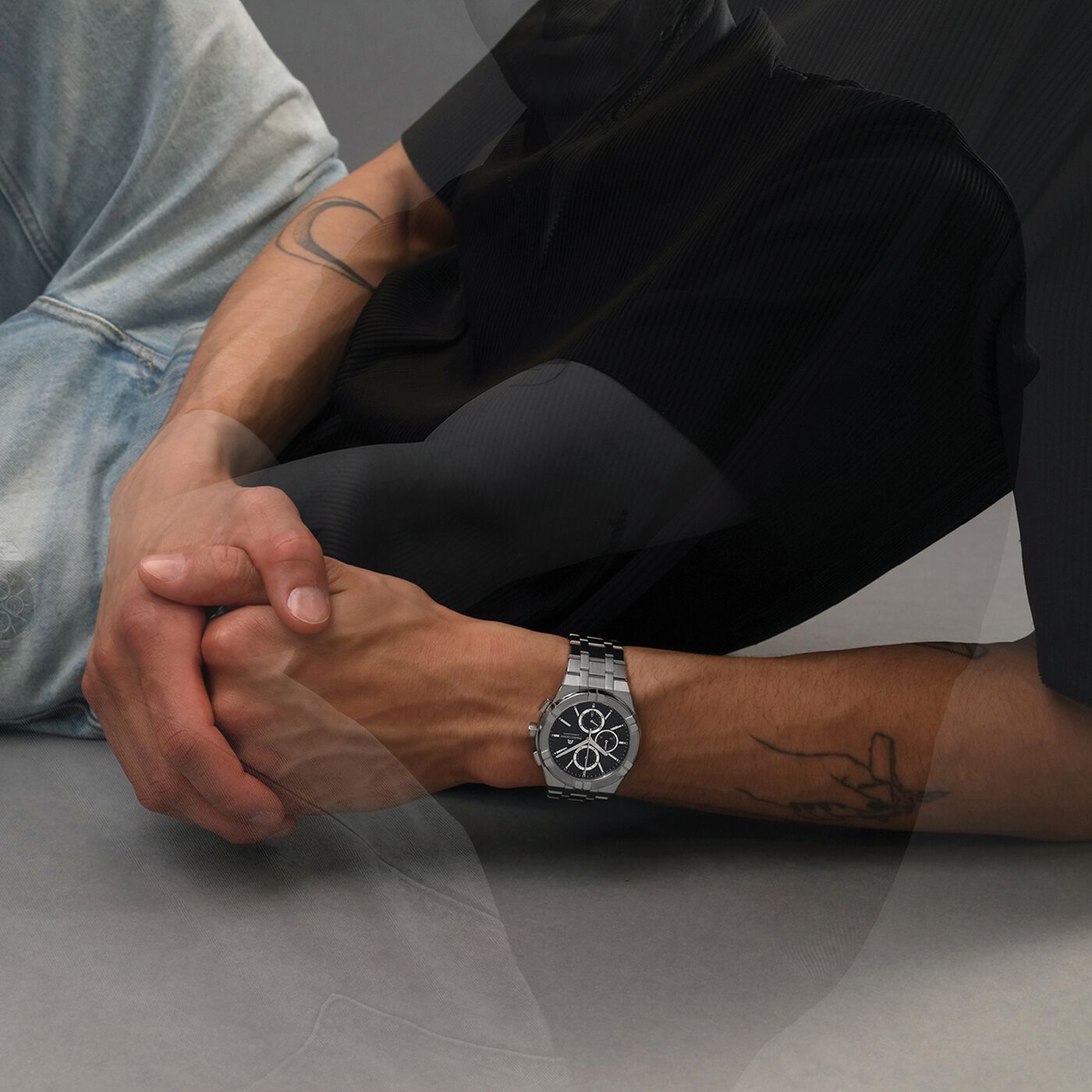 MAURICE LACROIX Aikon Quartz Chronograph Black Dial 42mm Silver Stainless Steel Bracelet AI1118-SS002-330-1 - 5