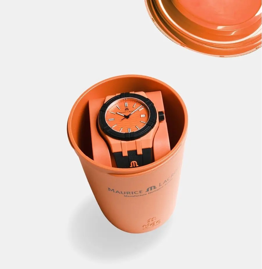 MAURICE LACROIX #Tide 40mm Black Rubber Strap AI2008-50050-300-0 - 7