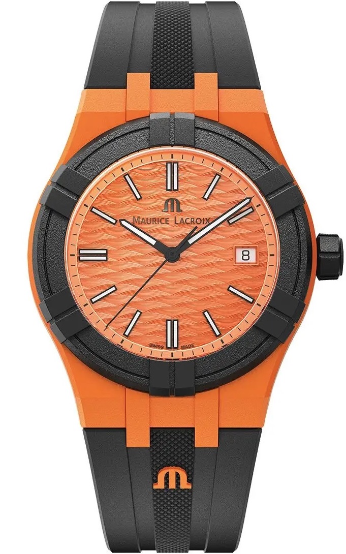 MAURICE LACROIX #Tide 40mm Black Rubber Strap AI2008-50050-300-0 - 