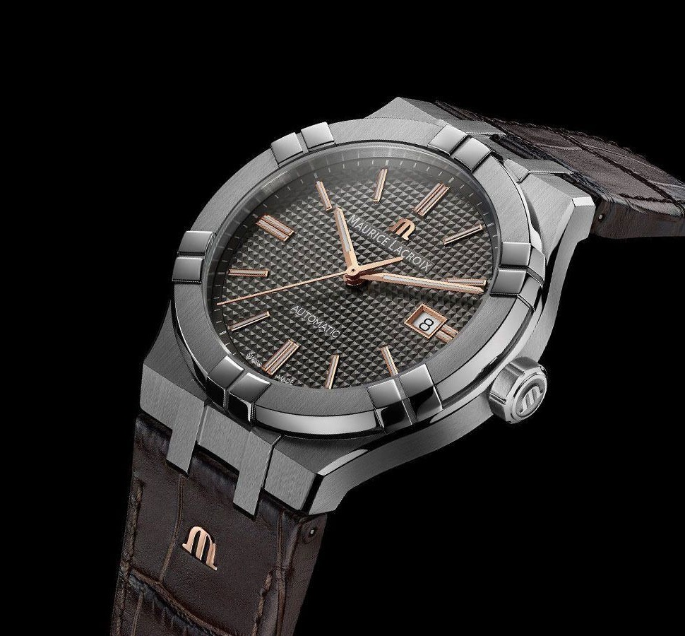 MAURICE LACROIX Aikon Automatic Clous De Paris Motif Grey Dial 42mm Silver Stainless Steel Bracelet AI6008-SS002-331-2 - 4