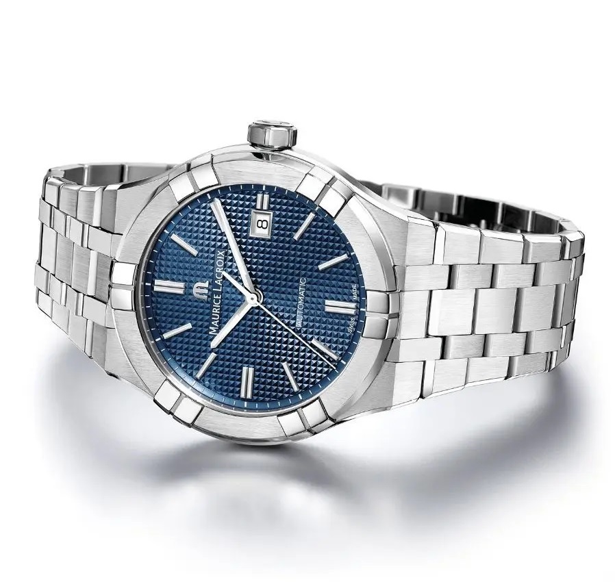 MAURICE LACROIX Aikon Automatic Blue Dial 42mm Silver Stainless Steel Bracelet AI6008-SS002-430-1 - 