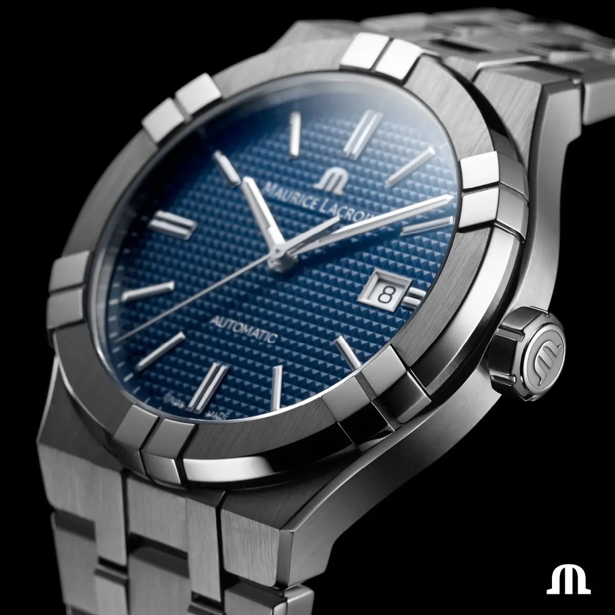 MAURICE LACROIX Aikon Automatic Blue Dial 42mm Silver Stainless Steel Bracelet AI6008-SS002-430-1 - 4