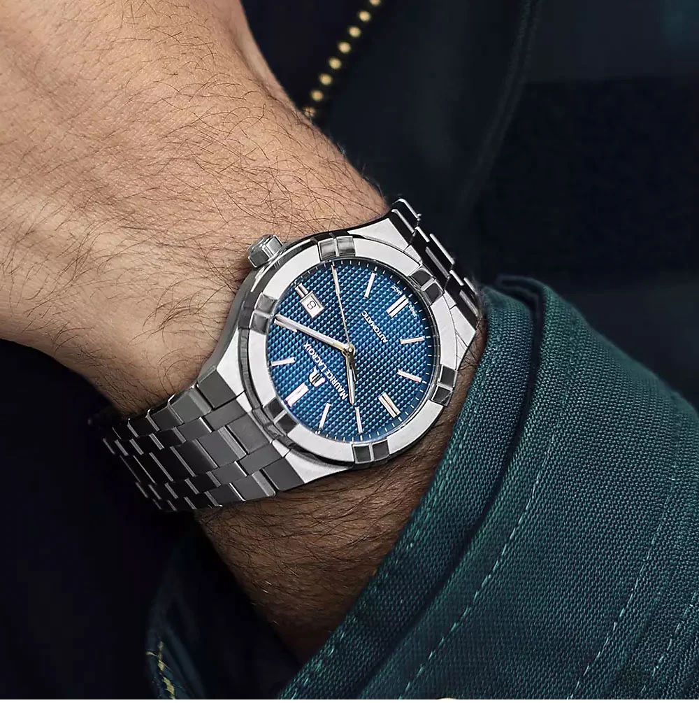 MAURICE LACROIX Aikon Automatic Blue Dial 42mm Silver Stainless Steel Bracelet AI6008-SS002-430-1 - 3
