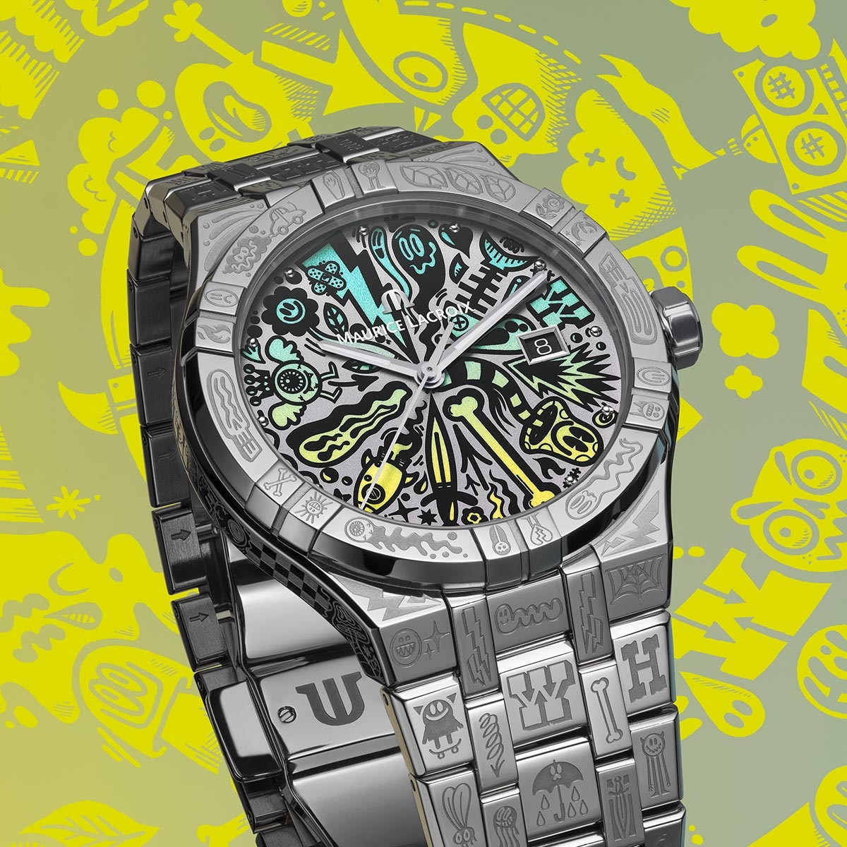 MAURICE LACROIX Aikon Automatic Wotto Limited Edition 42mm Silver Stainless Steel Bracelet AI6008-SS009-090-1 - 4