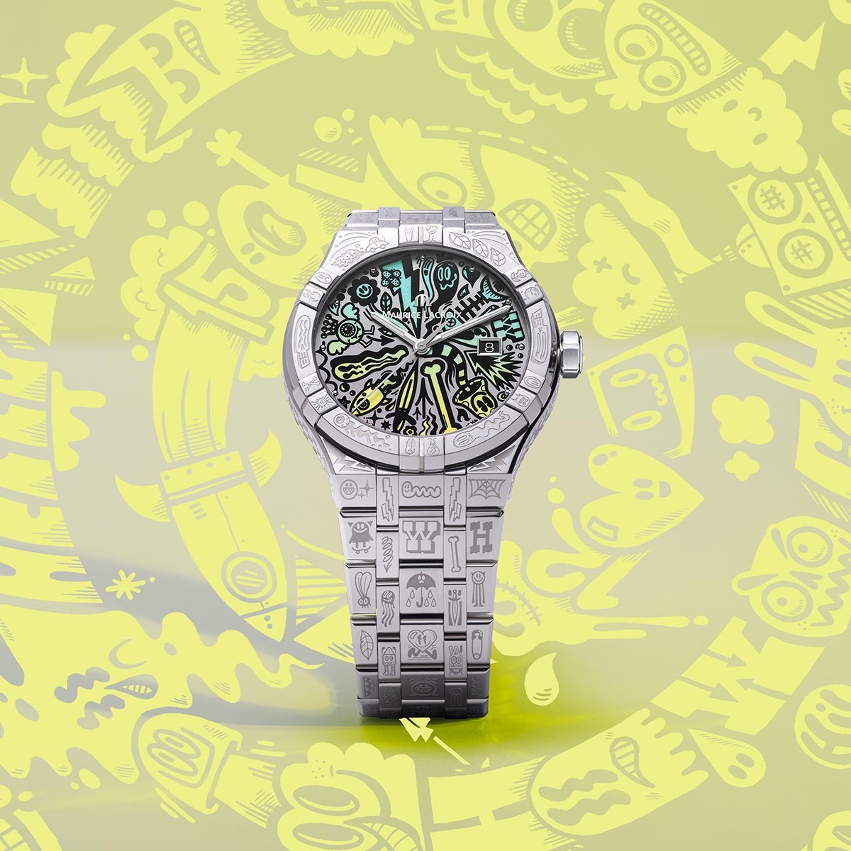 MAURICE LACROIX Aikon Automatic Wotto Limited Edition 42mm Silver Stainless Steel Bracelet AI6008-SS009-090-1 - 5